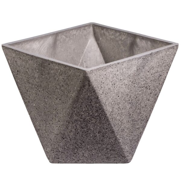 HomeDiscount-Imitation Dark Stone Geometric (Square) Planter 30cm