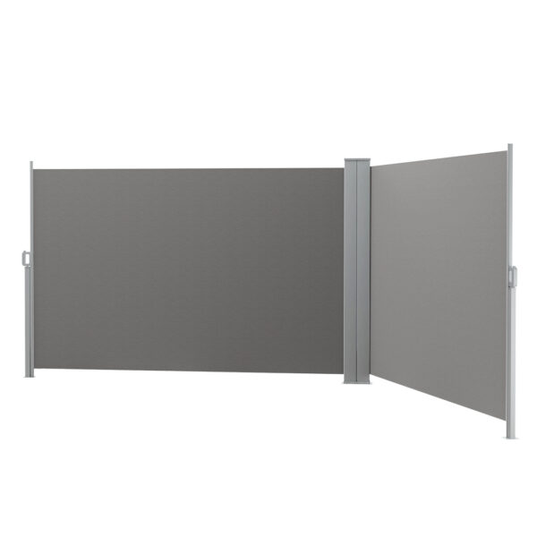 HomeDiscount-Side Awning Sun Shade Outdoor Retractable Privacy Screen 2X6M Grey