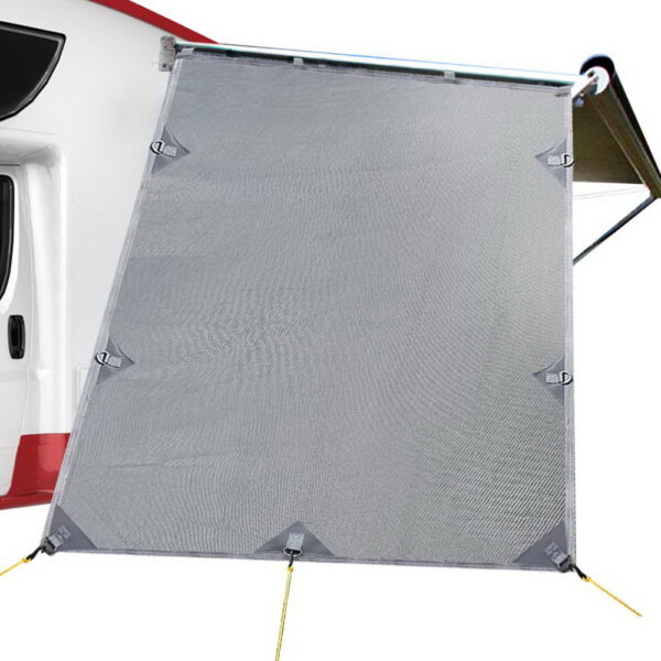 HomeDiscount-Privacy Screen Roll Out Awning 1.95 x 2.2M Sun Shade End Wall Side Grey