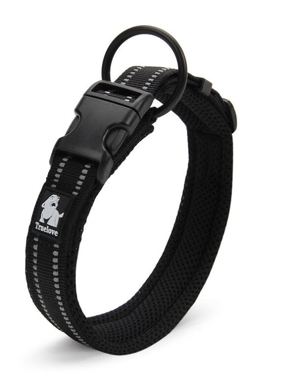 HomeDiscount-Heavy Duty Reflective Dog Collar - Black  XS