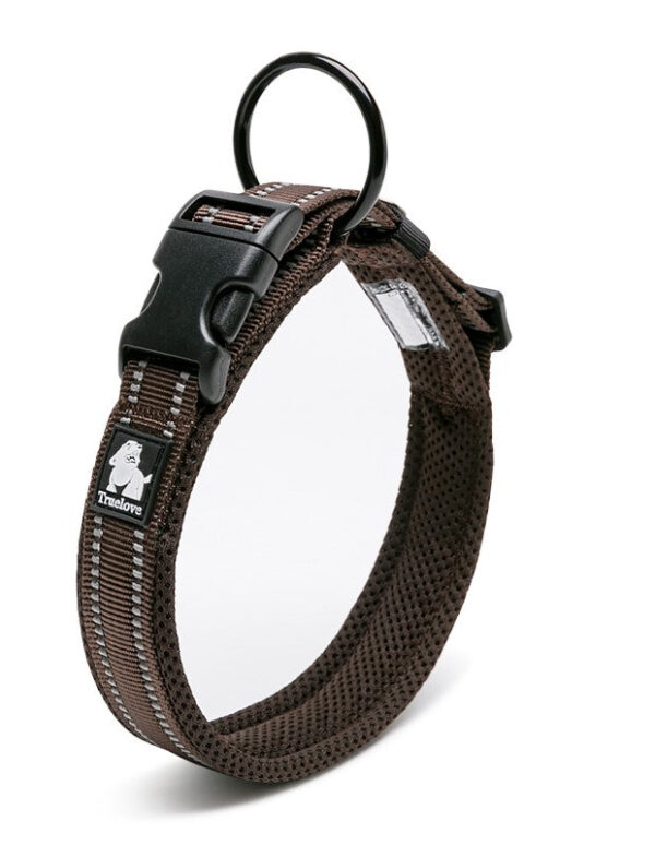 HomeDiscount-Heavy Duty Reflective Dog Collar - Brown  XS