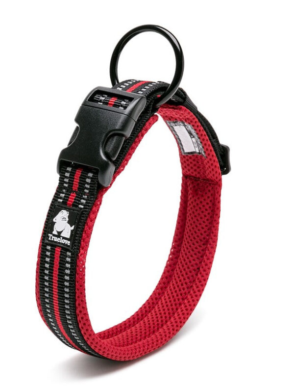 HomeDiscount-Heavy Duty Reflective Dog Collar - Red  XS