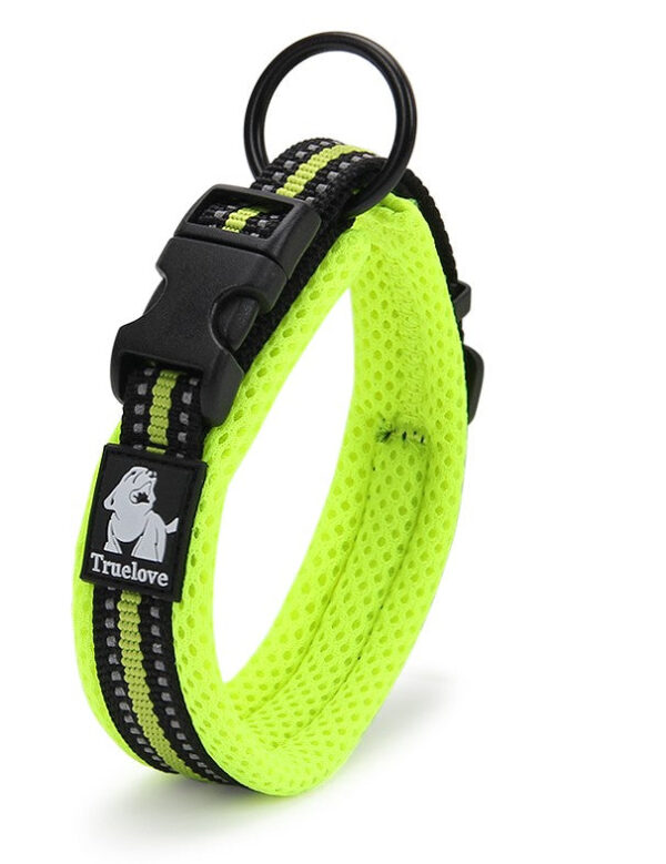 HomeDiscount-Heavy Duty Reflective Dog Collar - Yellow  XS