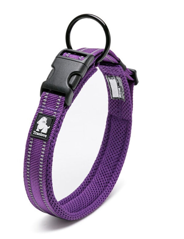 HomeDiscount-Heavy Duty Reflective Dog Collar - Purple  XS