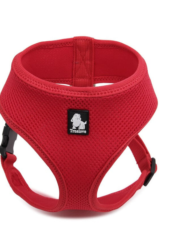 HomeDiscount-Dog Harness with Steel D Ring - Red  M