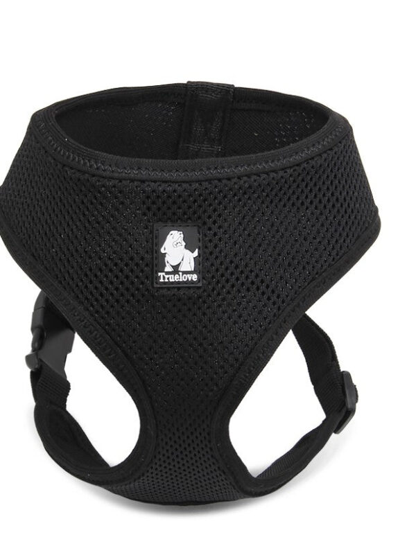 HomeDiscount-Dog Harness with Steel D Ring - Black  XL