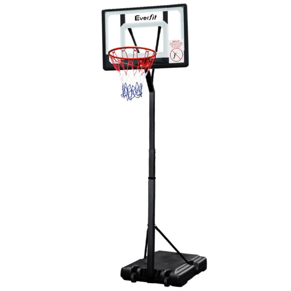 HomeDiscount-2.6M Basketball Hoop Stand System Adjustable Portable Pro Kids Clear