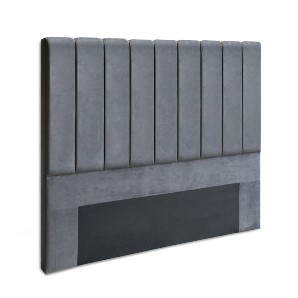 HomeDiscount-Bed Head Headboard Double Velvet - VELA Grey