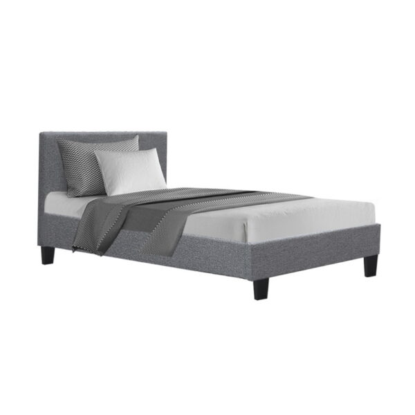 HomeDiscount-Bed Frame King Single Size Grey NEO