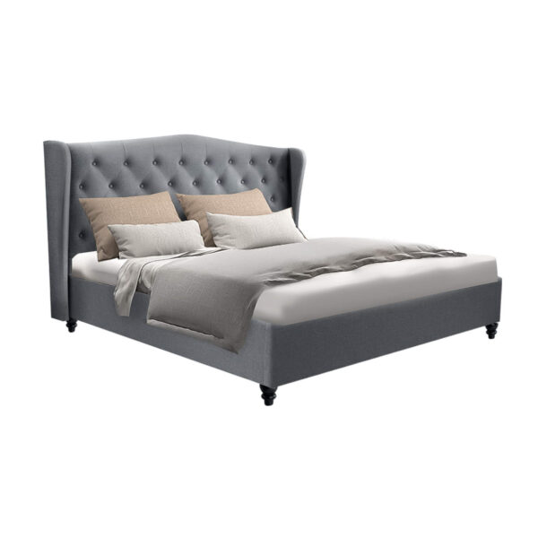 HomeDiscount-Bed Frame Double Size Grey PIER