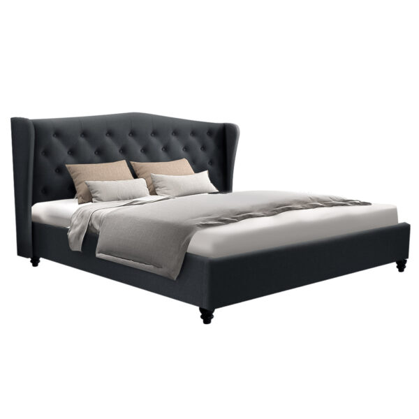 HomeDiscount-Bed Frame King Size Charcoal PIER