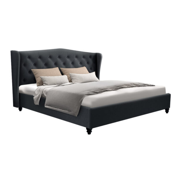 HomeDiscount-Bed Frame Queen Size Charcoal PIER