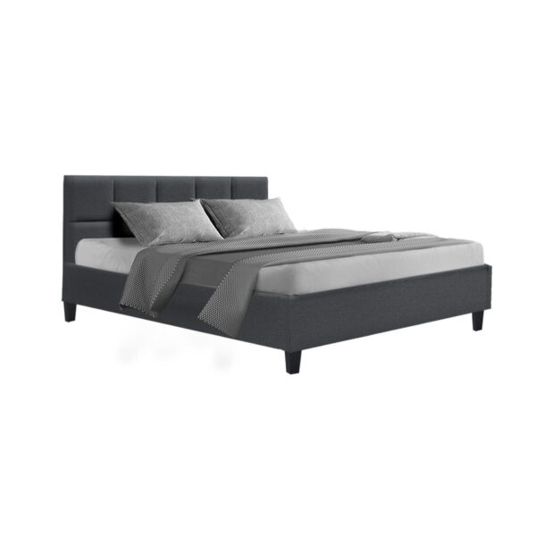 HomeDiscount-Bed Frame Double Size Charcoal TINO