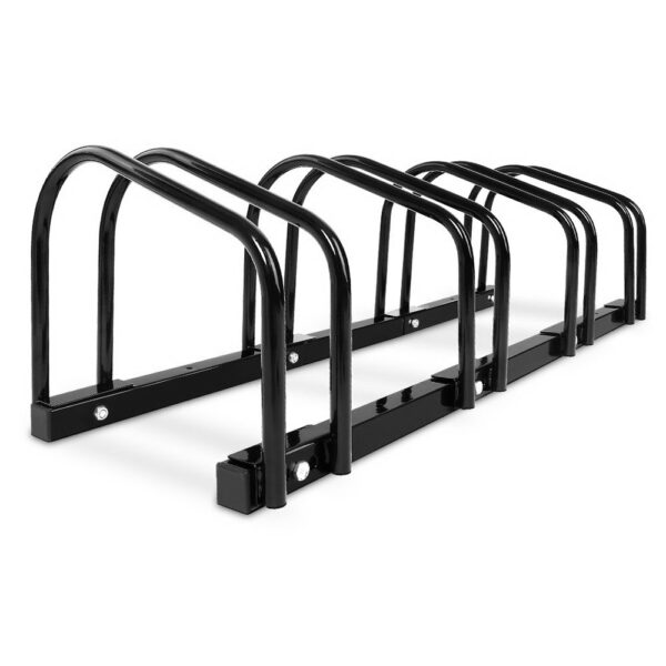 HomeDiscount-4 Bike Stand Rack Bicycle Storage Floor Parking Holder Cycling Black