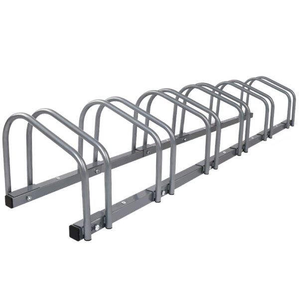 HomeDiscount-6 Bike Stand Rack Bicycle Storage Floor Parking Holder Cycling Silver