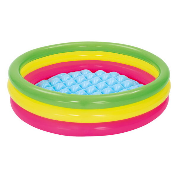 HomeDiscount-Kids Inflatable Pool Above Ground Round Splash Pool 102x102x25cm