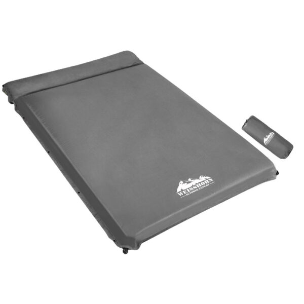 HomeDiscount-Self Inflating Mattress 10CM Camping Sleeping Mat Air Double Grey