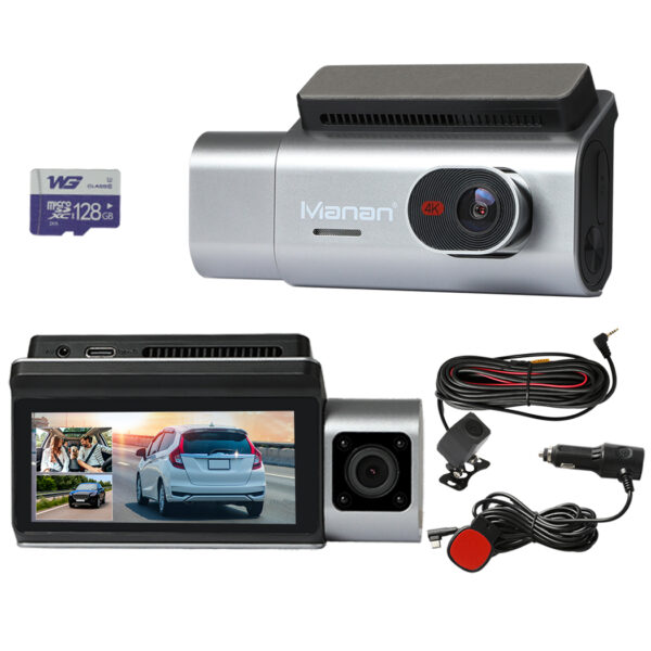 HomeDiscount-4K Car Dash Camera Front and Rear Wifi GPS 3 Lens