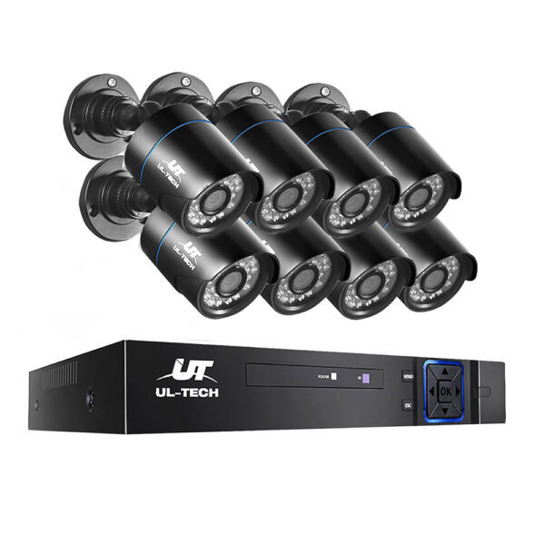 HomeDiscount-CCTV Security System 8CH DVR 8 Cameras 1080p