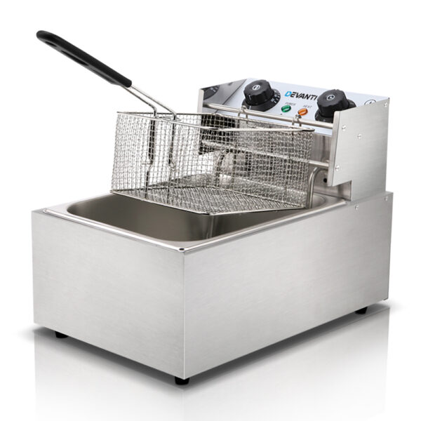 HomeDiscount-10L Electric Commercial Deep Fryer Single Basket 2200W