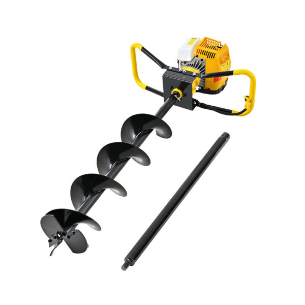 HomeDiscount-74CC Post Hole Digger 200mm Petrol Drill Auger Extension Bits