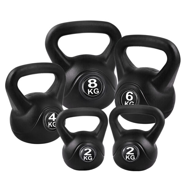 HomeDiscount-22kg Kettlebell Set Weight Lifting Kettlebells Bench Dumbbells Gym Home