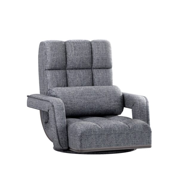 HomeDiscount-Floor Lounge Sofa Bed Swivel Grey