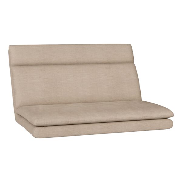 HomeDiscount-Floor Chair Sofa 2 Seater Linen Beige