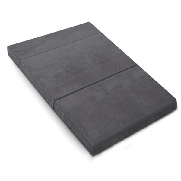 HomeDiscount-Foldable Mattress Folding Foam Bed Mat Double Grey