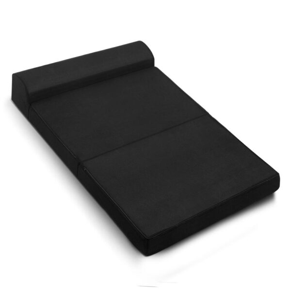 HomeDiscount-Foldable Mattress Folding Foam Bed Mat Double Black