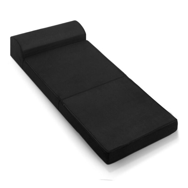 HomeDiscount-Foldable Mattress Folding Foam Bed Mat Black