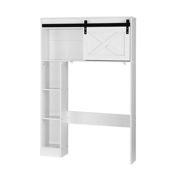 HomeDiscount-Bathroom Cabinet Over the Toilet Storage Organiser Laundry Shelf 128cm