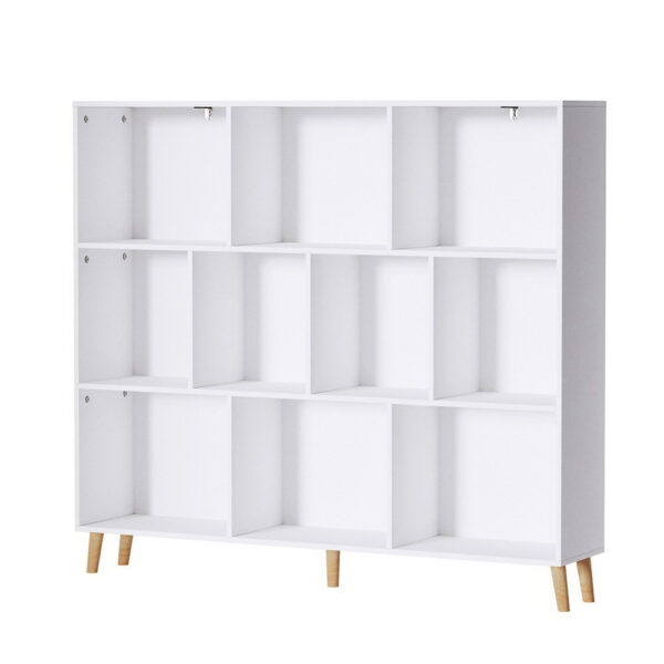 HomeDiscount-Bookshelf 3 Tiers 10 Cubes - CORA White