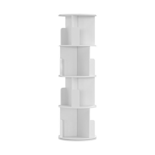 HomeDiscount-Bookshelf 4 Tiers EDIE White