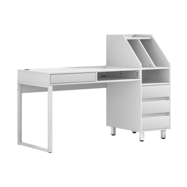 HomeDiscount-Computer Desk Office Study Desks Table Drawer Bookshelf