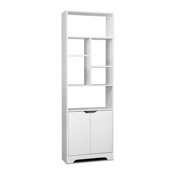 HomeDiscount-Bookshelf with Cabinet - GINA White