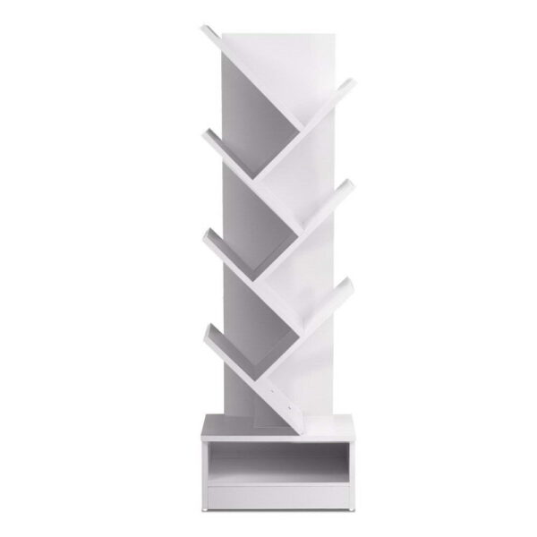 HomeDiscount-Tree Bookshelf 7 Tiers - ECHO White