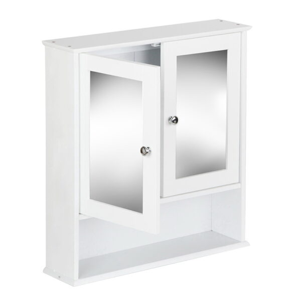 HomeDiscount-Bathroom Mirror Cabinet Storage Cupboard