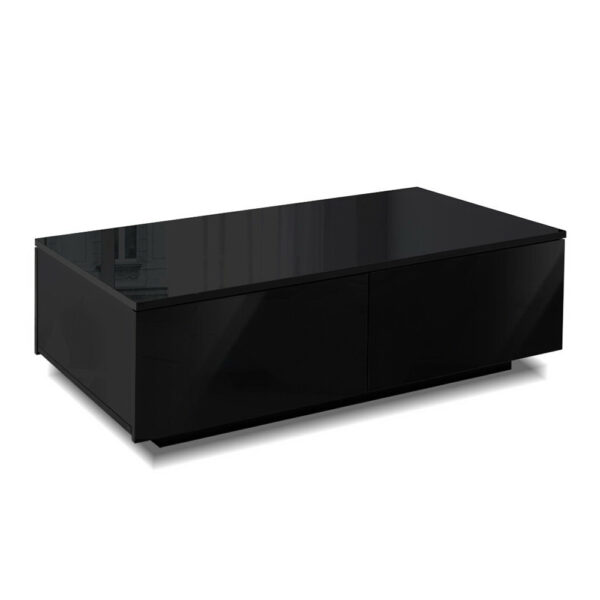 HomeDiscount-Coffee Table 4 Drawers Black Trevi