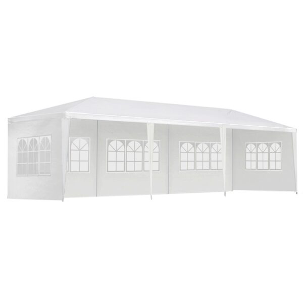 HomeDiscount-Gazebo 3x9m Marquee Wedding Party Tent Outdoor Camping Side Wall Canopy 5 Panel