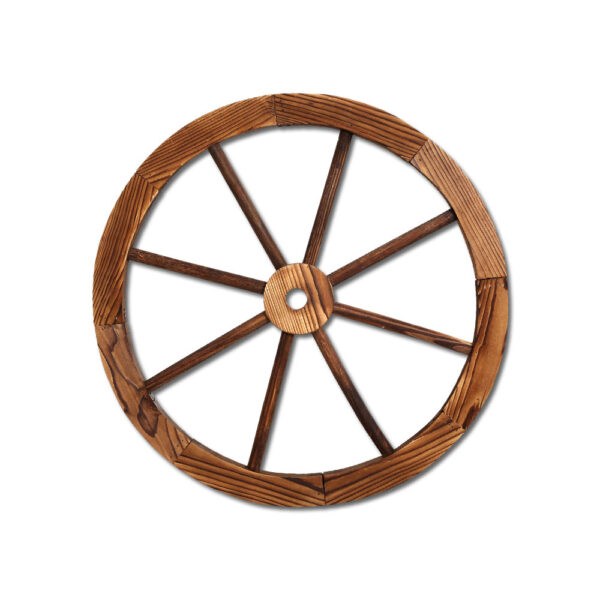 HomeDiscount-Garden Decor Outdoor Ornament Wooden Wagon Wheel