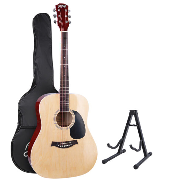 HomeDiscount-41 Inch Acoustic Guitar Wooden Body Steel String Dreadnought Stand Wood