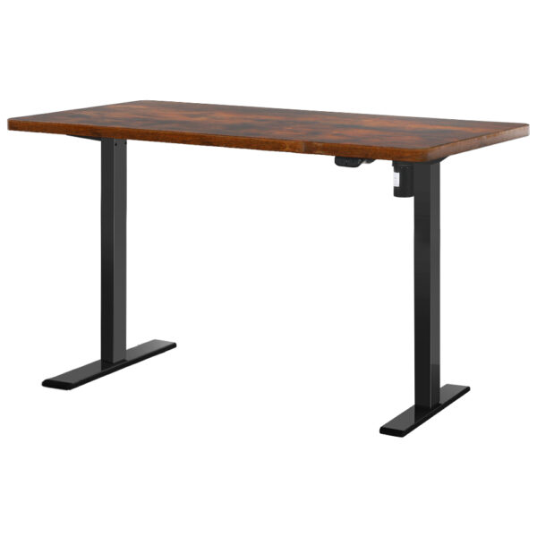 HomeDiscount-Standing Desk Motorised Rustic Brown 120CM