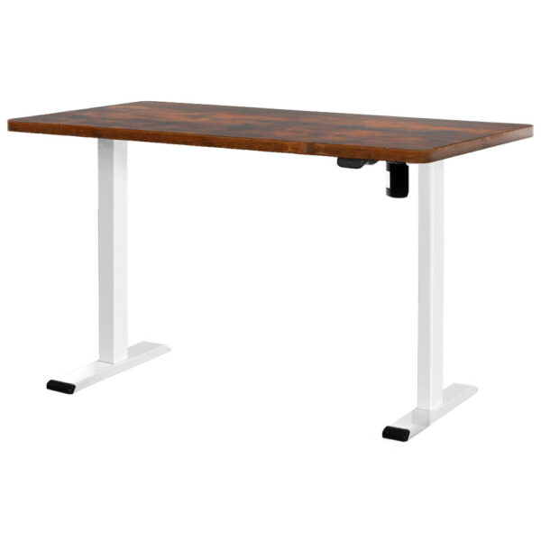 HomeDiscount-Standing Desk Motorised Sit Stand Desks Rustic Brown 120CM