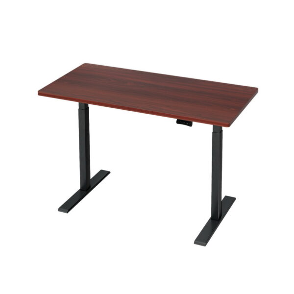 HomeDiscount-Standing Desk Motorised Dual Motor Walnut 120CM