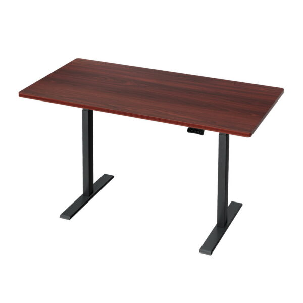 HomeDiscount-Standing Desk Motorised Dual Motor Walnut 140CM