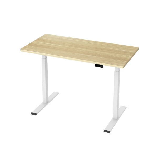 HomeDiscount-Standing Desk Motorised Dual Motor 120CM White Oak