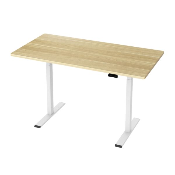 HomeDiscount-Standing Desk Motorised Dual Motor 140CM White Oak