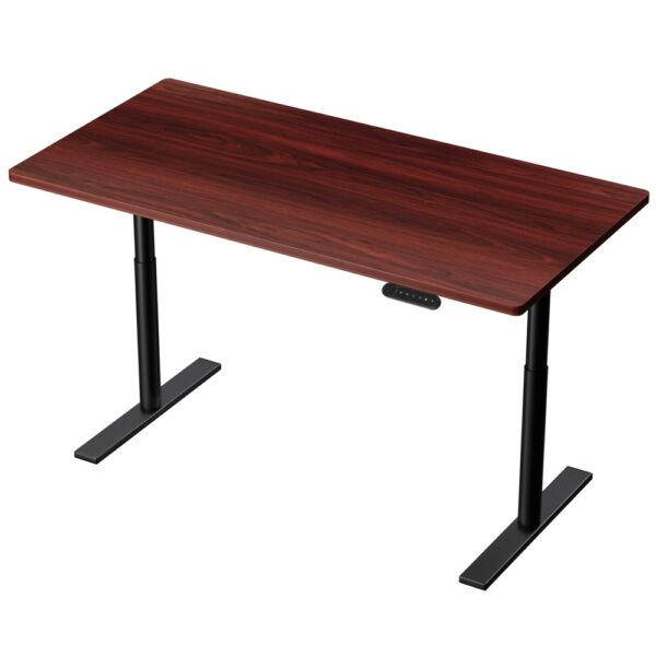 HomeDiscount-Standing Desk Motorised Electric Dual Motor Walnut 140CM