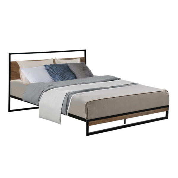 HomeDiscount-Bed Frame Queen Size Metal Frame DANE